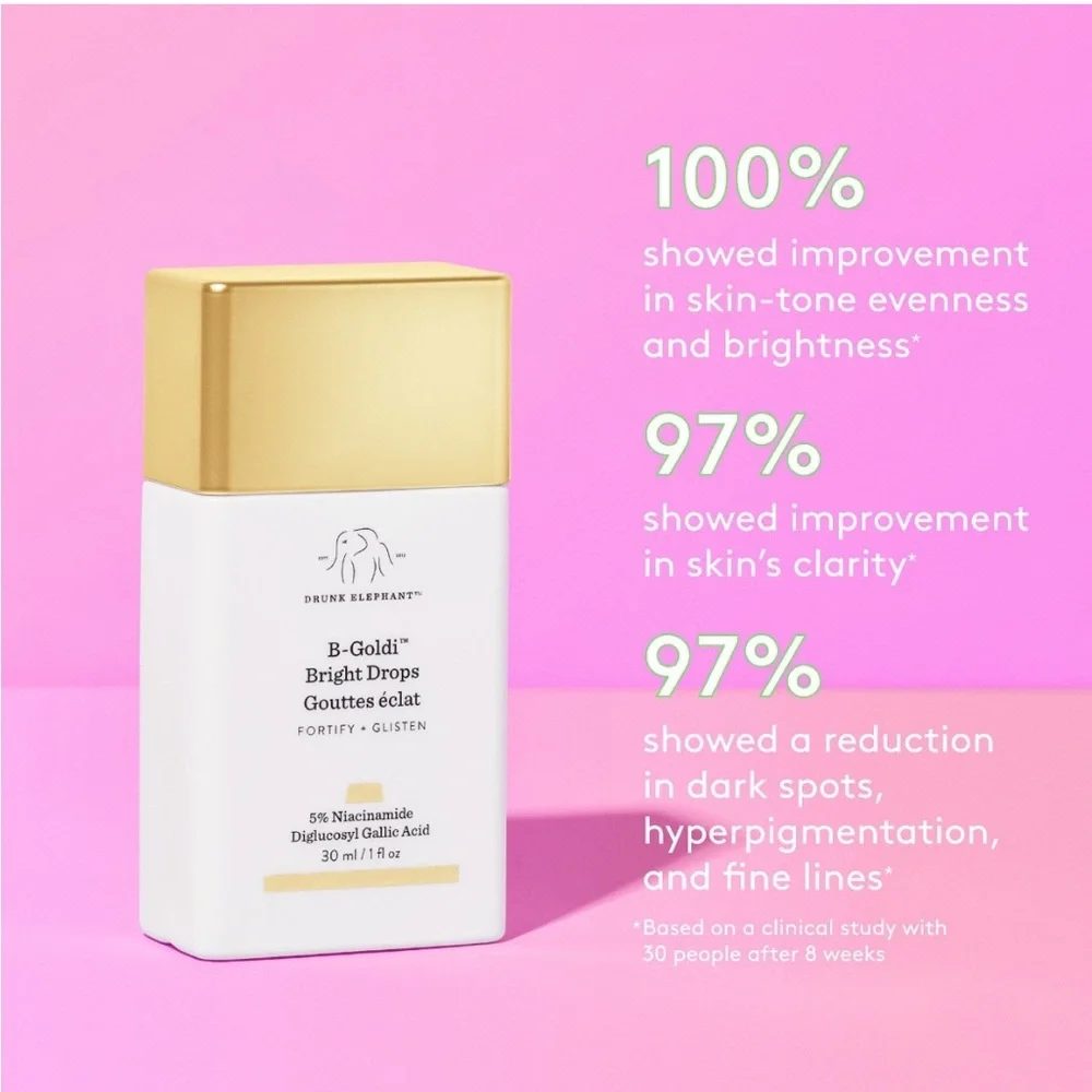 🐘 Drunk Elephant B-Goldi Bright Illuminating Drops NWOB Full Size